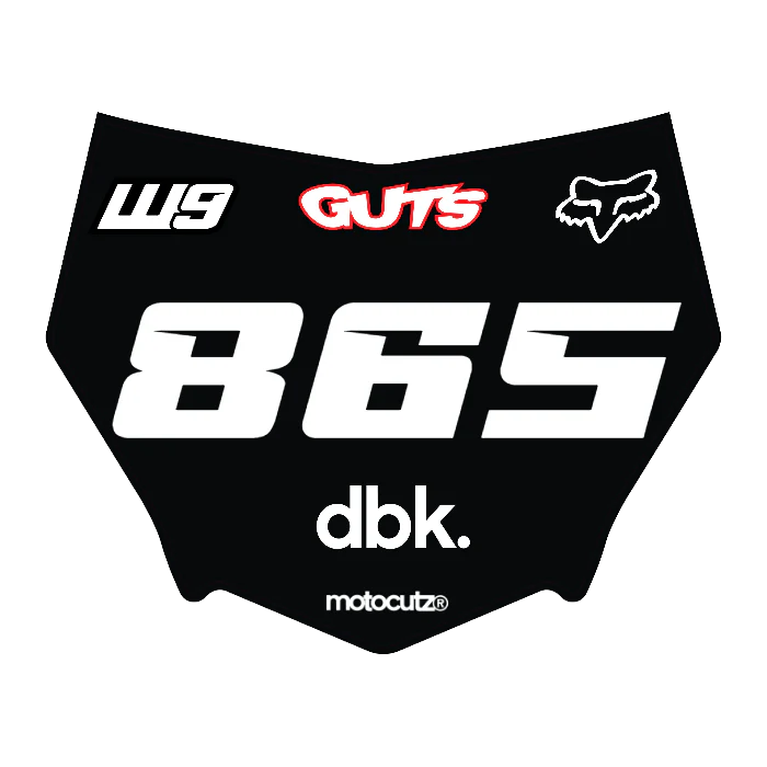 CUSTOM MOTOCUTZ FRONT PLATE DECAL