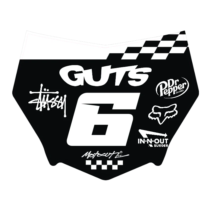 CUSTOM MOTOCUTZ FRONT PLATE DECAL