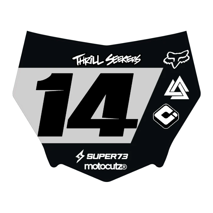 CUSTOM MOTOCUTZ FRONT PLATE DECAL