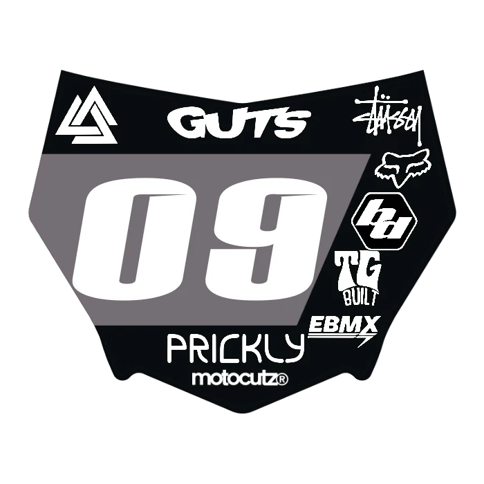 CUSTOM MOTOCUTZ FRONT PLATE DECAL