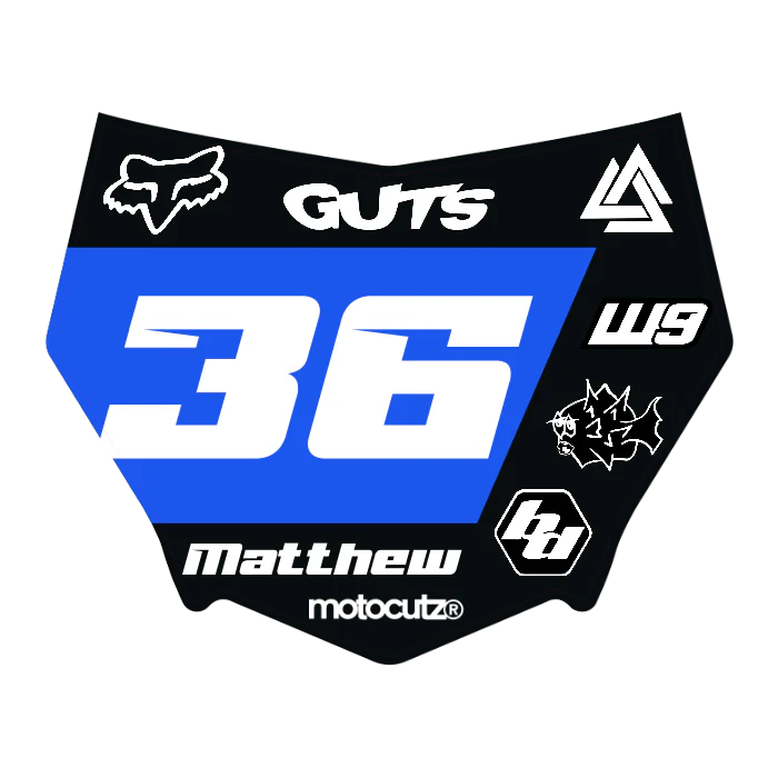 CUSTOM MOTOCUTZ FRONT PLATE DECAL
