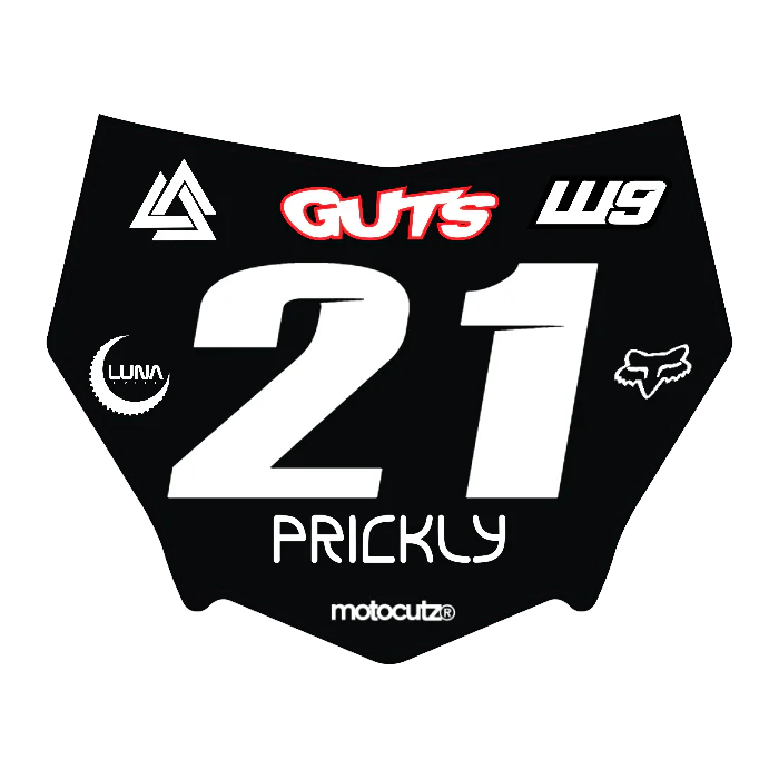 CUSTOM MOTOCUTZ FRONT PLATE DECAL