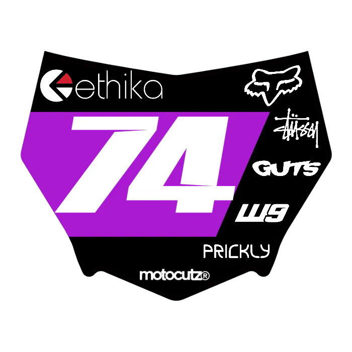 CUSTOM MOTOCUTZ FRONT PLATE DECAL