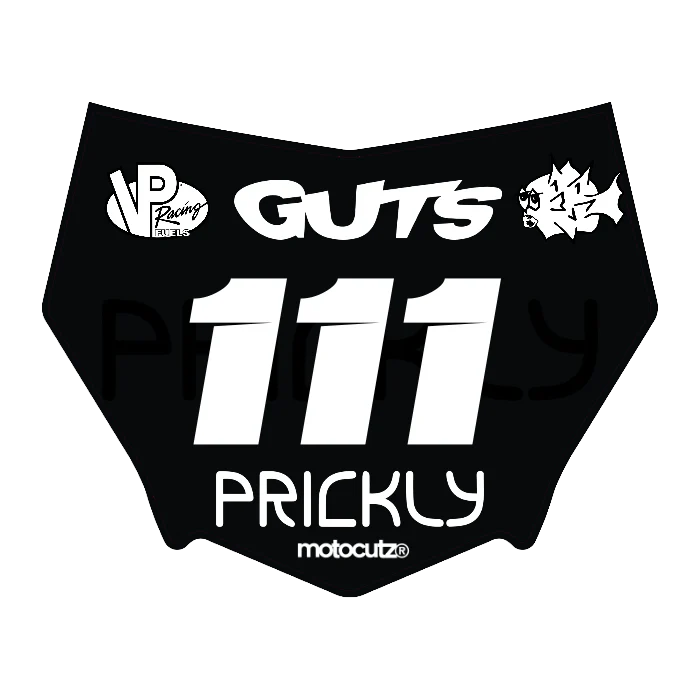 CUSTOM MOTOCUTZ FRONT PLATE DECAL