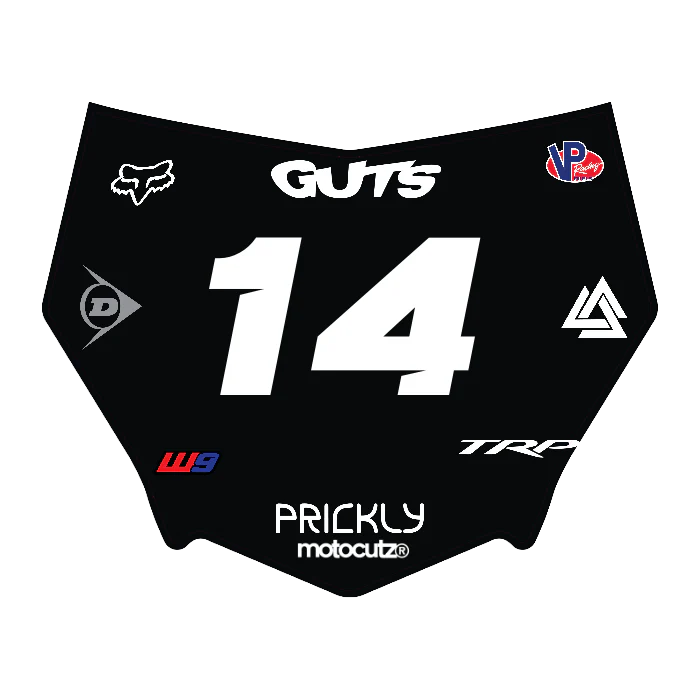 CUSTOM MOTOCUTZ FRONT PLATE DECAL