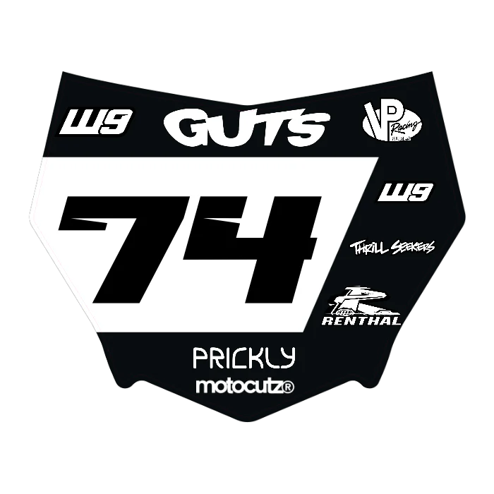 CUSTOM MOTOCUTZ FRONT PLATE DECAL