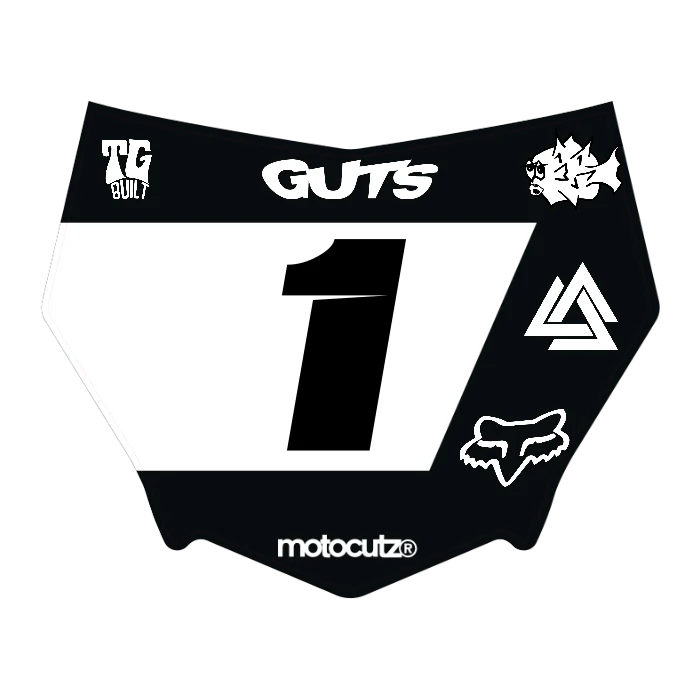 CUSTOM MOTOCUTZ FRONT PLATE DECAL