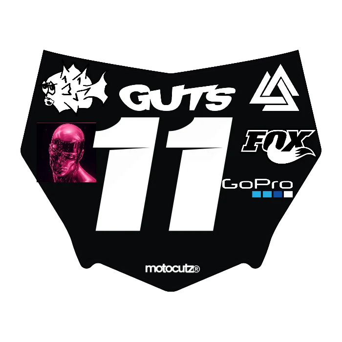 CUSTOM MOTOCUTZ FRONT PLATE DECAL