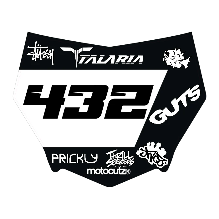 CUSTOM MOTOCUTZ FRONT PLATE DECAL