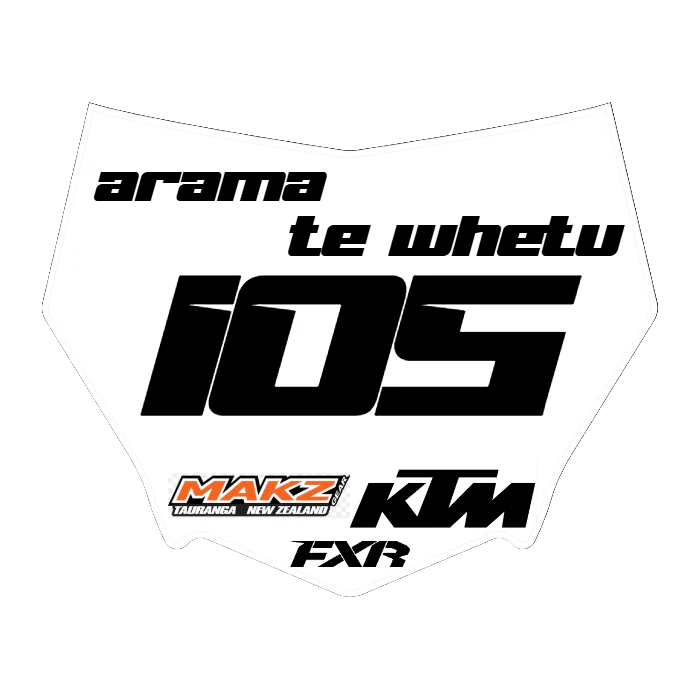 CUSTOM MOTOCUTZ FRONT PLATE DECAL