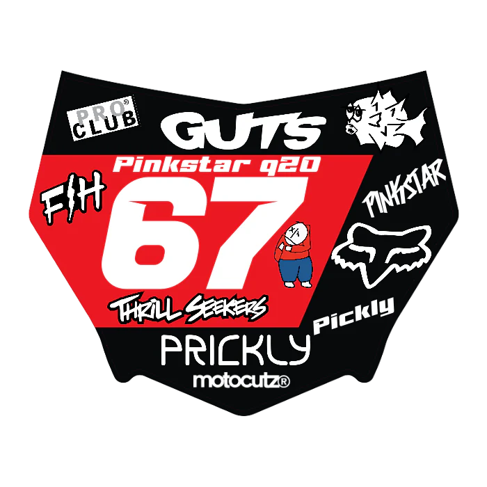 CUSTOM MOTOCUTZ FRONT PLATE DECAL