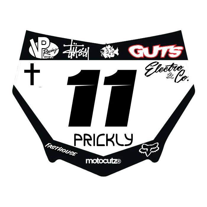 CUSTOM MOTOCUTZ FRONT PLATE DECAL