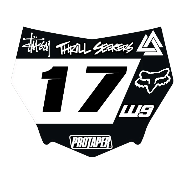 CUSTOM MOTOCUTZ FRONT PLATE DECAL