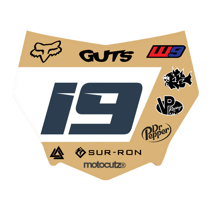 CUSTOM MOTOCUTZ FRONT PLATE DECAL