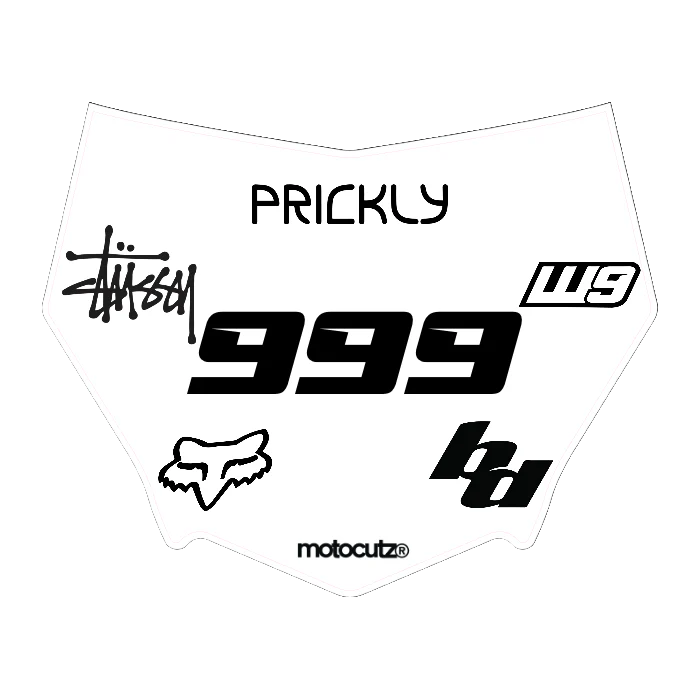 CUSTOM MOTOCUTZ FRONT PLATE DECAL
