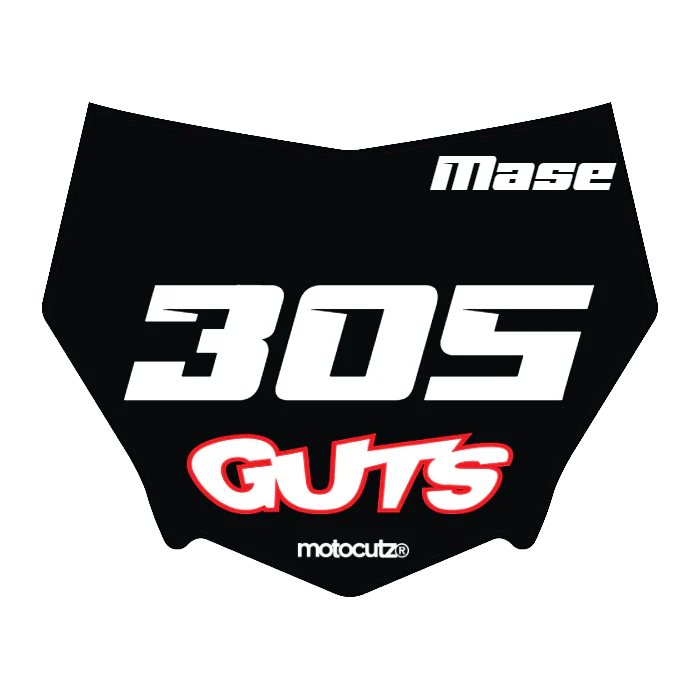 CUSTOM MOTOCUTZ FRONT PLATE DECAL