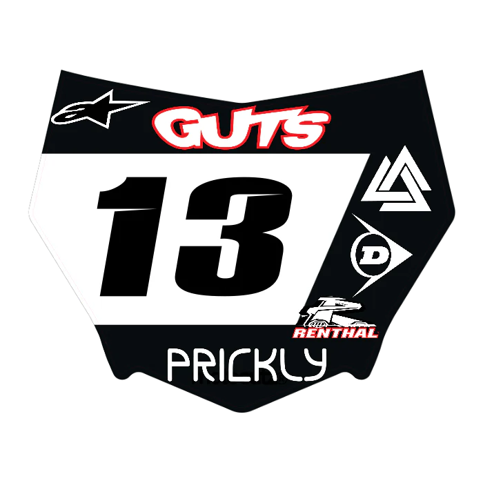 CUSTOM MOTOCUTZ FRONT PLATE DECAL