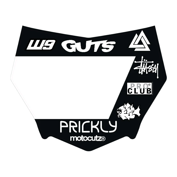 CUSTOM MOTOCUTZ FRONT PLATE DECAL