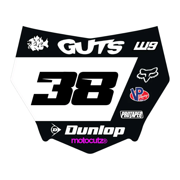 CUSTOM MOTOCUTZ FRONT PLATE DECAL