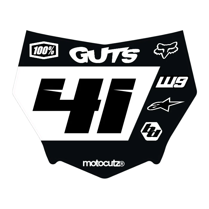 CUSTOM MOTOCUTZ FRONT PLATE DECAL