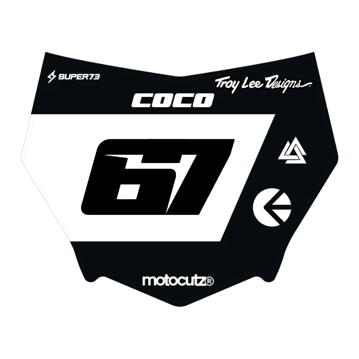 CUSTOM MOTOCUTZ FRONT PLATE DECAL
