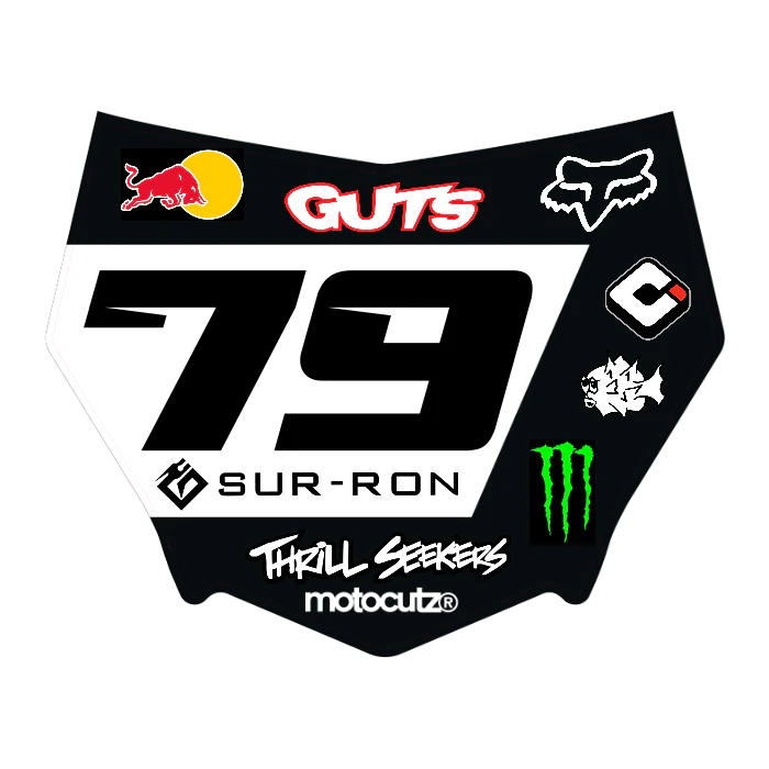 CUSTOM MOTOCUTZ FRONT PLATE DECAL