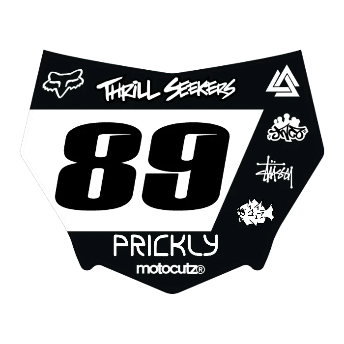 CUSTOM MOTOCUTZ FRONT PLATE DECAL