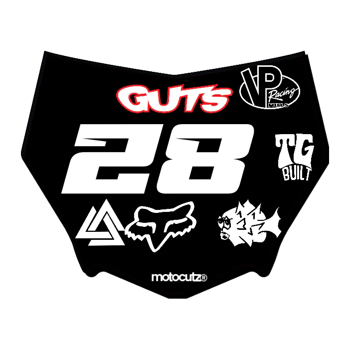 CUSTOM MOTOCUTZ FRONT PLATE DECAL