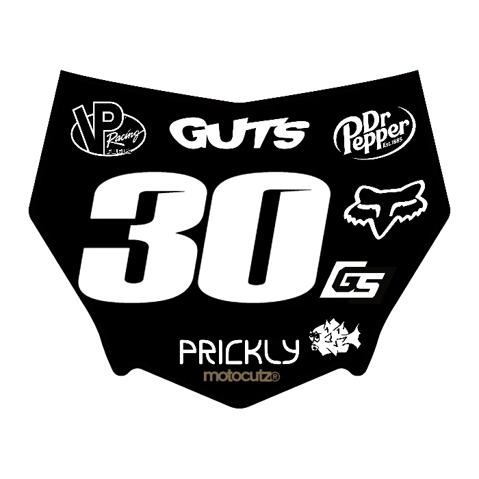 CUSTOM MOTOCUTZ FRONT PLATE DECAL