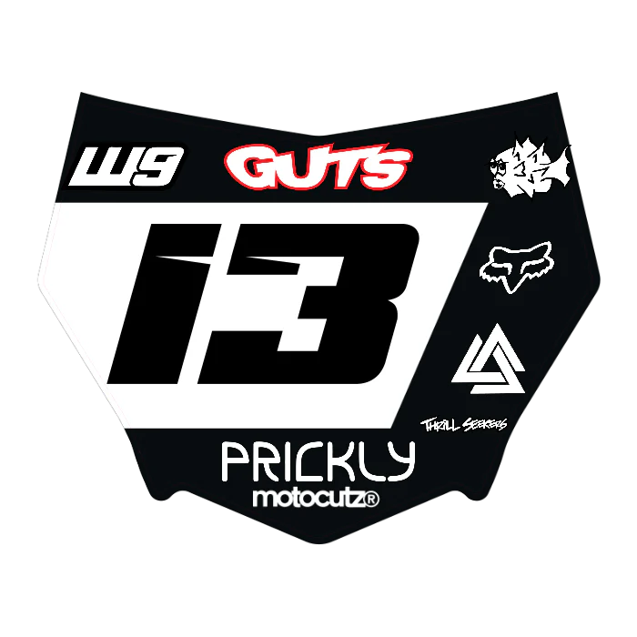 CUSTOM MOTOCUTZ FRONT PLATE DECAL