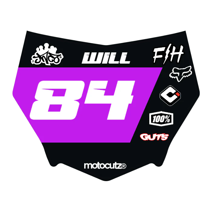 CUSTOM MOTOCUTZ FRONT PLATE DECAL