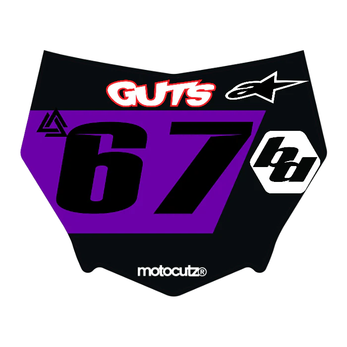 CUSTOM MOTOCUTZ FRONT PLATE DECAL