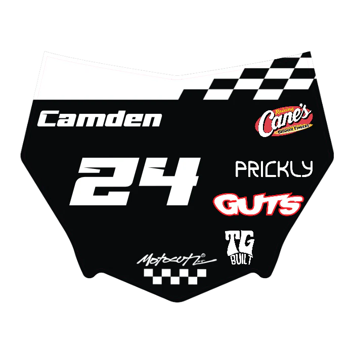 CUSTOM MOTOCUTZ FRONT PLATE DECAL