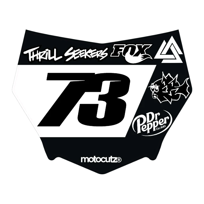CUSTOM MOTOCUTZ FRONT PLATE DECAL