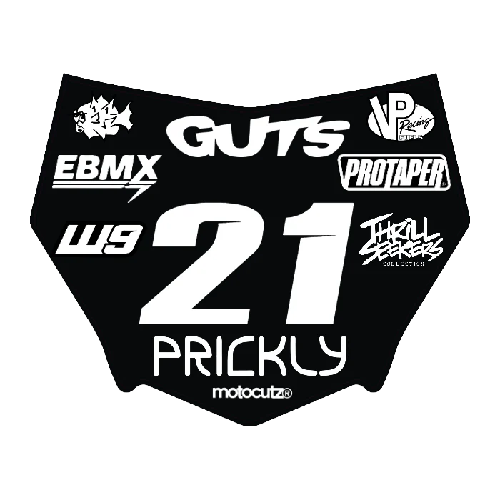 CUSTOM MOTOCUTZ FRONT PLATE DECAL