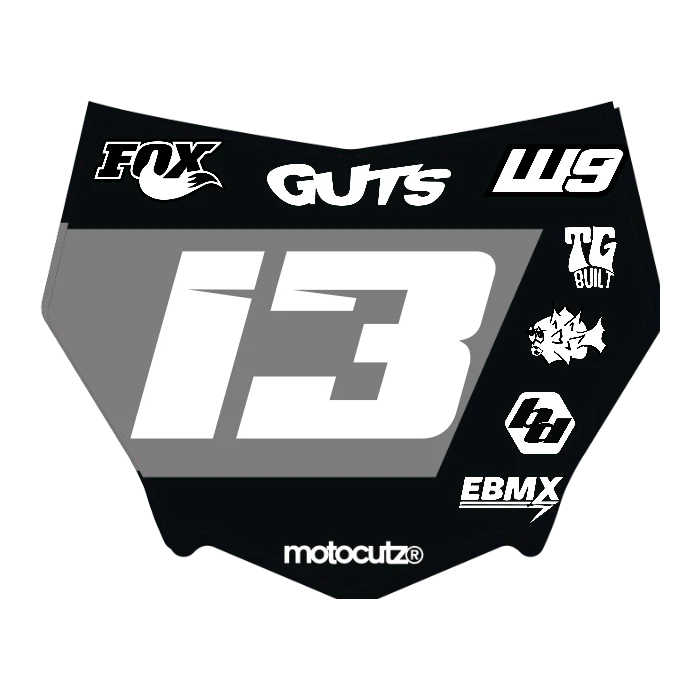 CUSTOM MOTOCUTZ FRONT PLATE DECAL