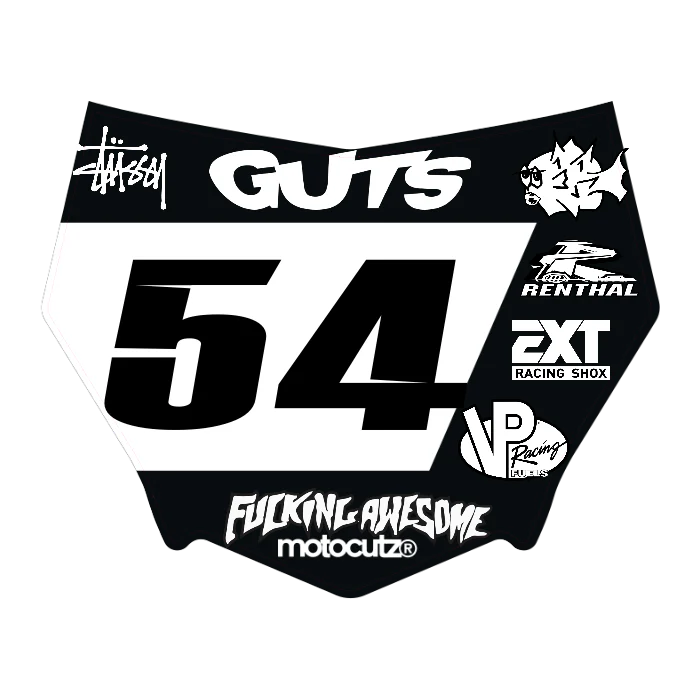 CUSTOM MOTOCUTZ FRONT PLATE DECAL