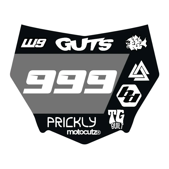 CUSTOM MOTOCUTZ FRONT PLATE DECAL