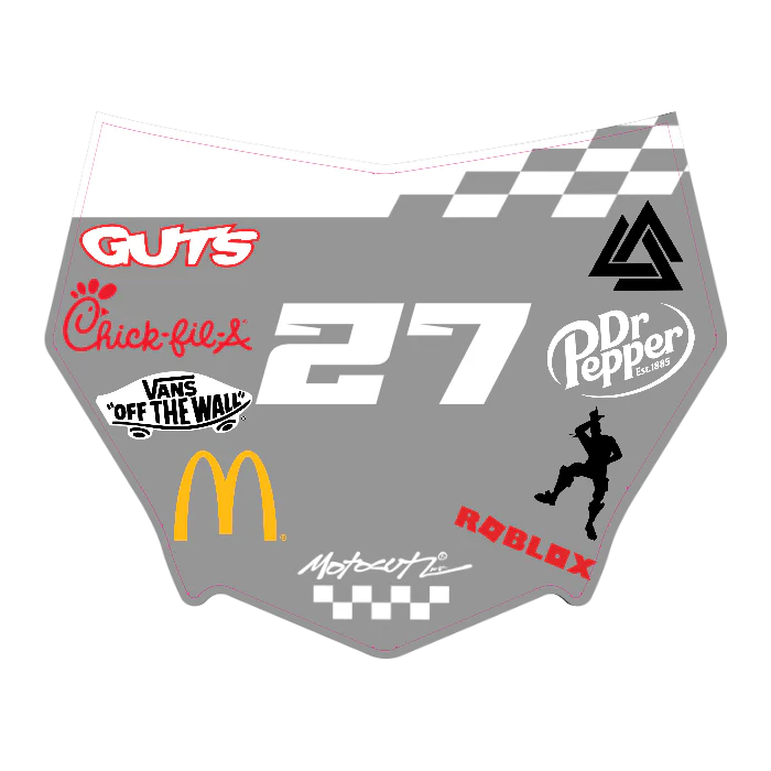 CUSTOM MOTOCUTZ FRONT PLATE DECAL