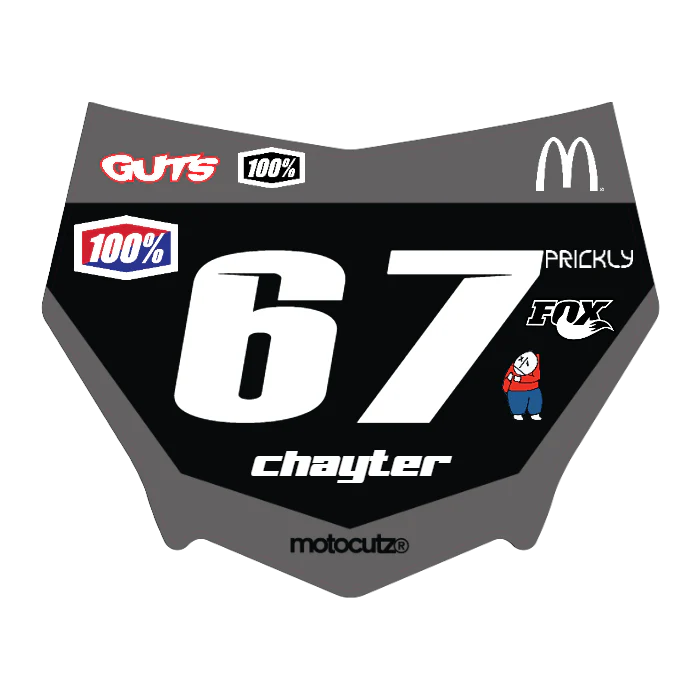 CUSTOM MOTOCUTZ FRONT PLATE DECAL