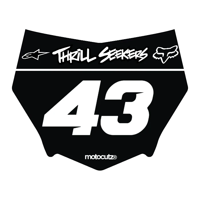 CUSTOM MOTOCUTZ FRONT PLATE DECAL