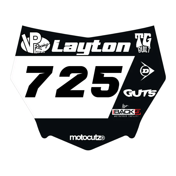 CUSTOM MOTOCUTZ FRONT PLATE DECAL