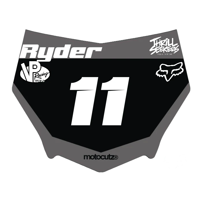 CUSTOM MOTOCUTZ FRONT PLATE DECAL