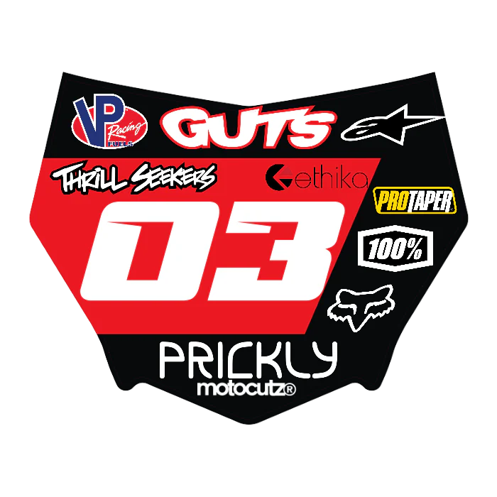 CUSTOM MOTOCUTZ FRONT PLATE DECAL