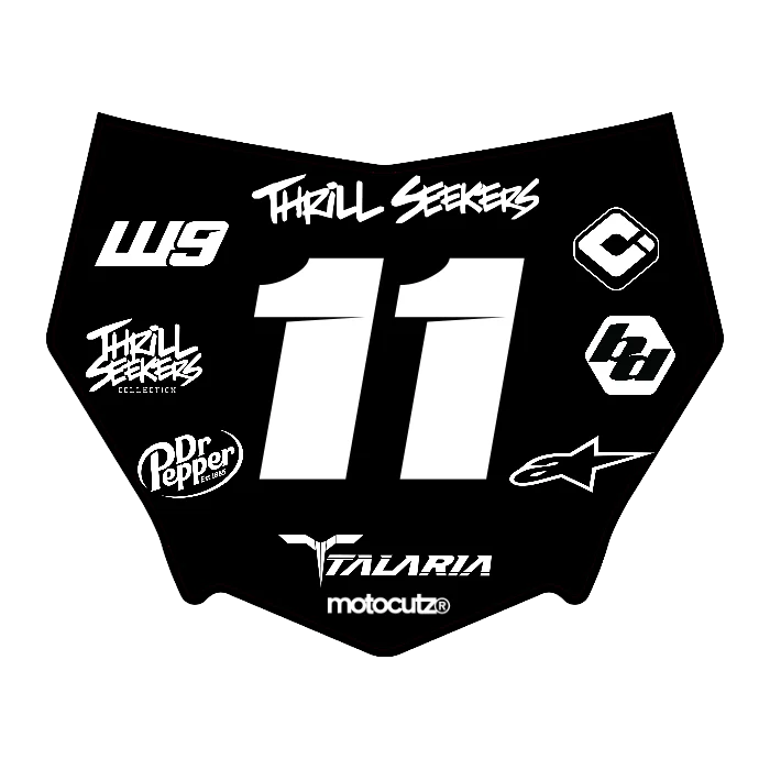 CUSTOM MOTOCUTZ FRONT PLATE DECAL