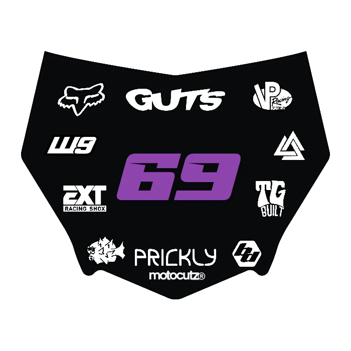 CUSTOM MOTOCUTZ FRONT PLATE DECAL