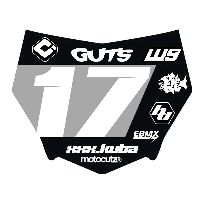 CUSTOM MOTOCUTZ FRONT PLATE DECAL