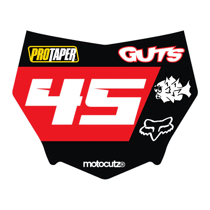 CUSTOM MOTOCUTZ FRONT PLATE DECAL