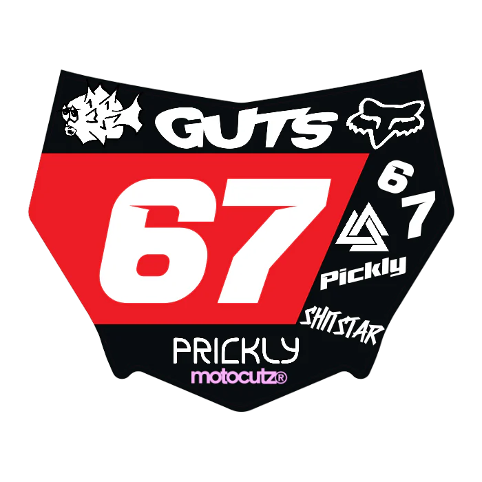 CUSTOM MOTOCUTZ FRONT PLATE DECAL