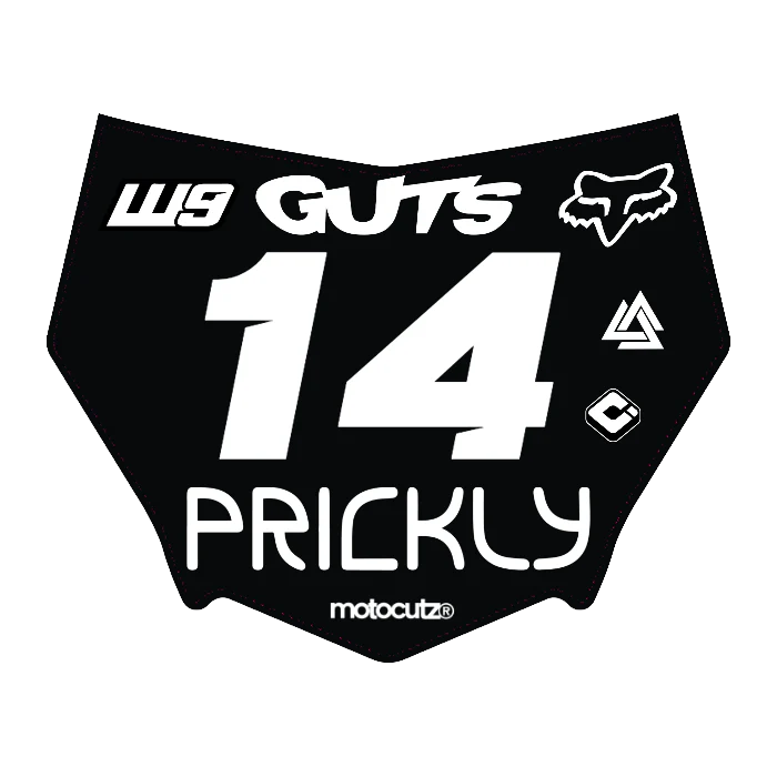 CUSTOM MOTOCUTZ FRONT PLATE DECAL